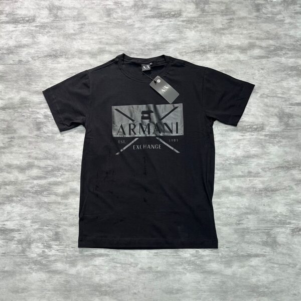 Camiseta Preta A|X com Logo Estampado
